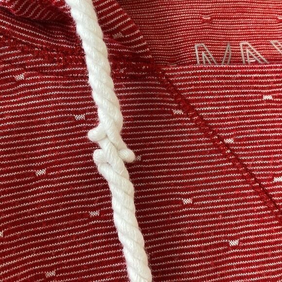 MAY by Marc New York Performance Pullover Hoodie Medium Lightweight Red White - Picture 9 of 10